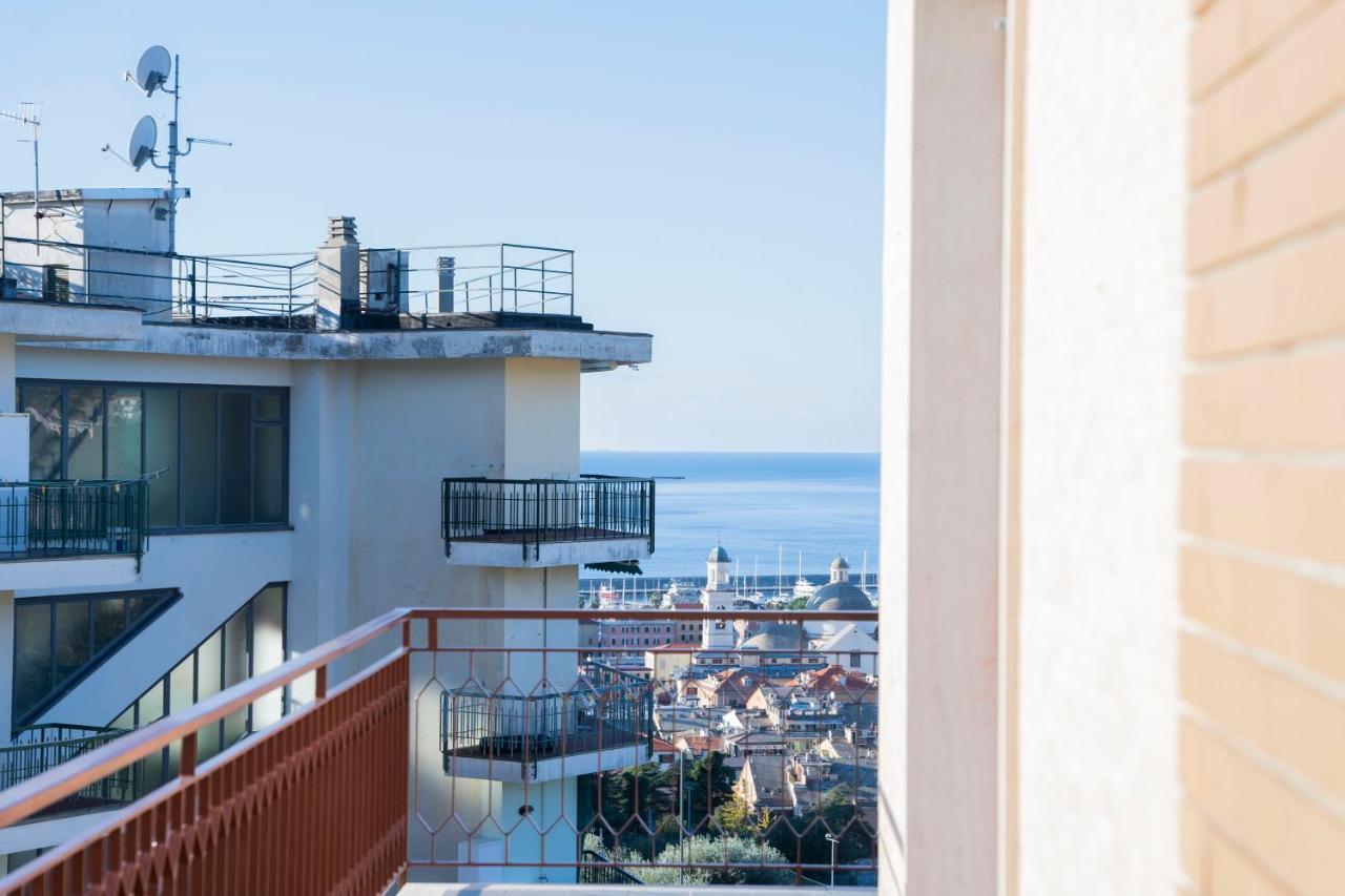 093 - Casa Panorama, Vista Mare E Vista Portofino, 500 Metri Centro Di Chiavari, Posto Auto Gratis Incluso Lägenhet Exteriör bild