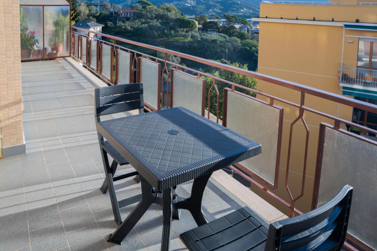 093 - Casa Panorama, Vista Mare E Vista Portofino, 500 Metri Centro Di Chiavari, Posto Auto Gratis Incluso Lägenhet Exteriör bild