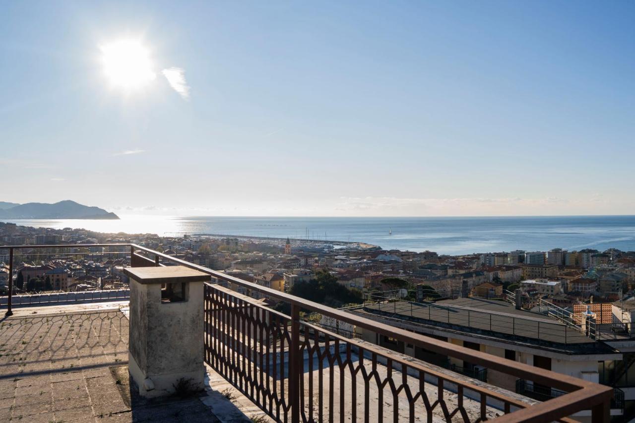 093 - Casa Panorama, Vista Mare E Vista Portofino, 500 Metri Centro Di Chiavari, Posto Auto Gratis Incluso Lägenhet Exteriör bild
