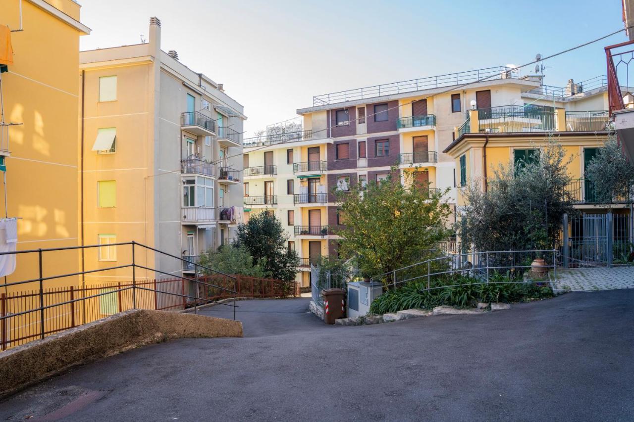 093 - Casa Panorama, Vista Mare E Vista Portofino, 500 Metri Centro Di Chiavari, Posto Auto Gratis Incluso Lägenhet Exteriör bild