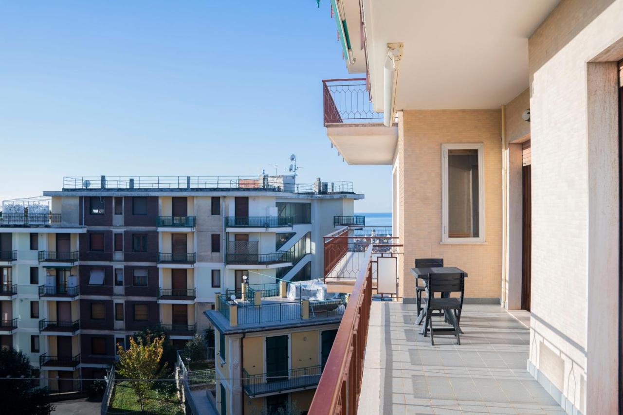 093 - Casa Panorama, Vista Mare E Vista Portofino, 500 Metri Centro Di Chiavari, Posto Auto Gratis Incluso Lägenhet Exteriör bild